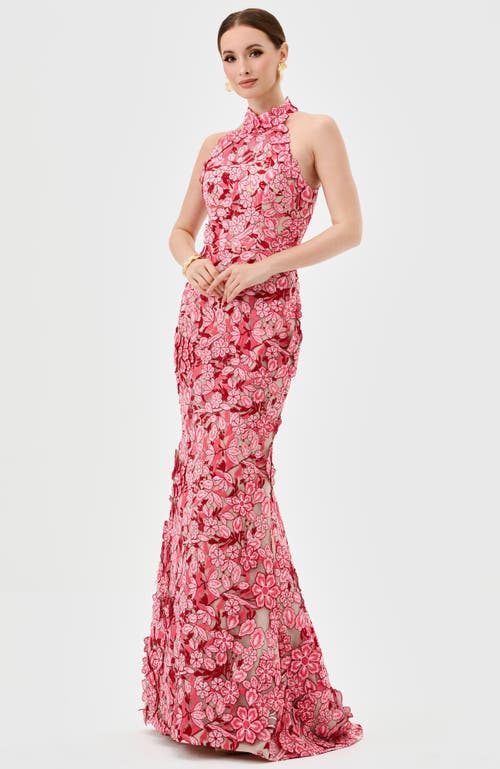 Bariano Salome High Neck Gown in Pink at Nordstrom, Size 6