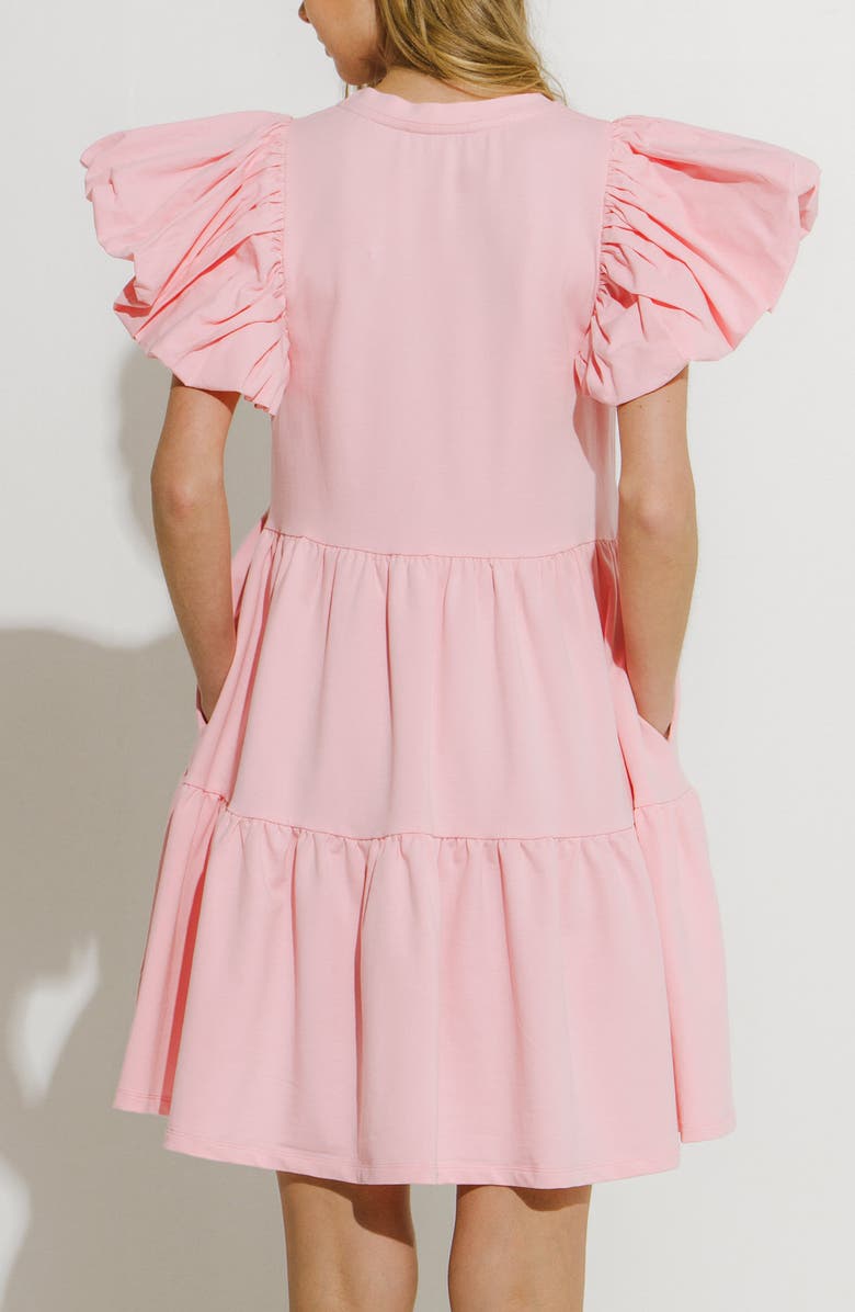 English Factory Puff Detail Knit Dress, Alternate, color,