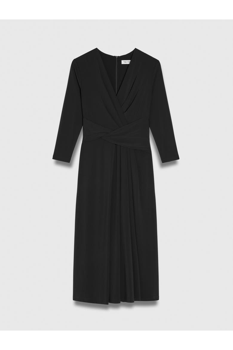 Auletta Jersey Dress, Alternate, color, Black