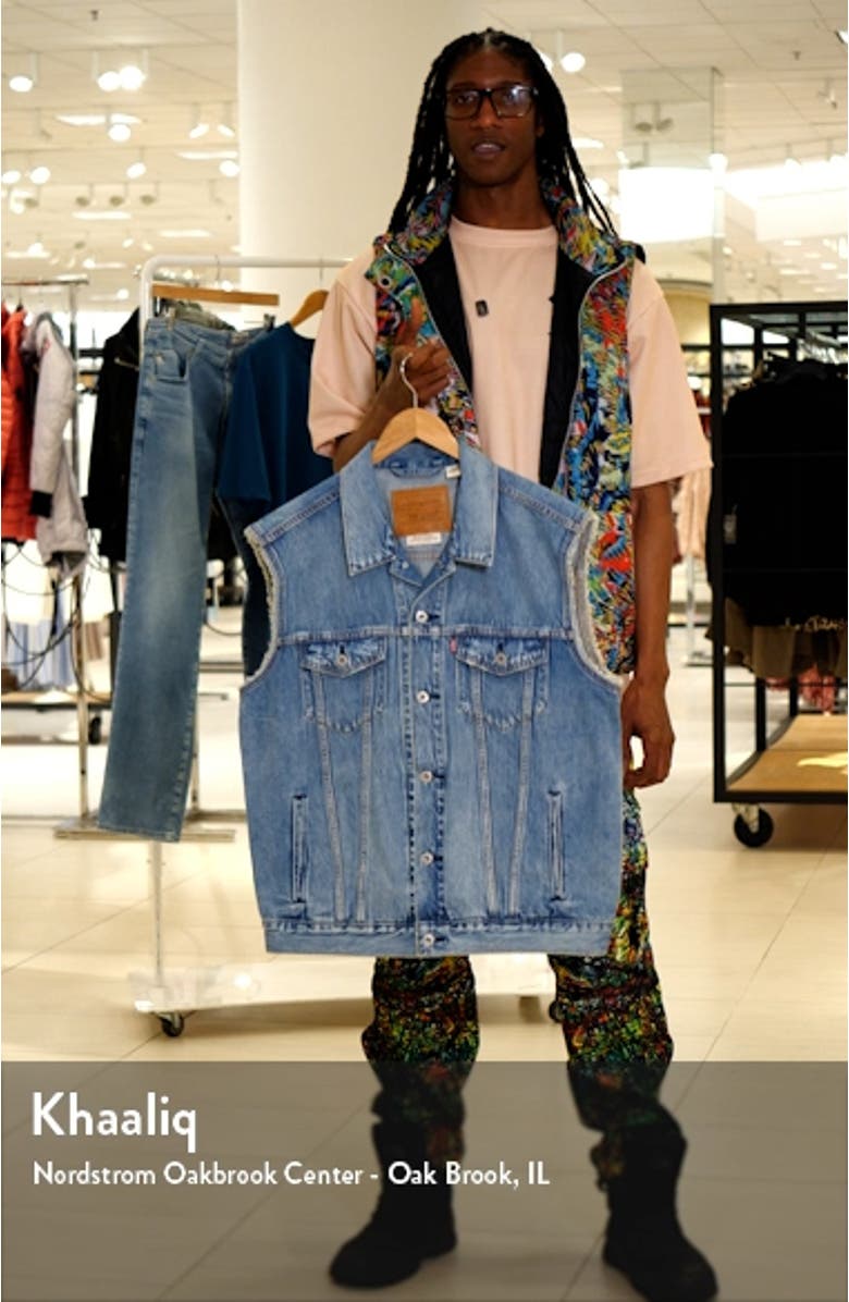 Relaxed Fit Denim Trucket Vest, sales video thumbnail