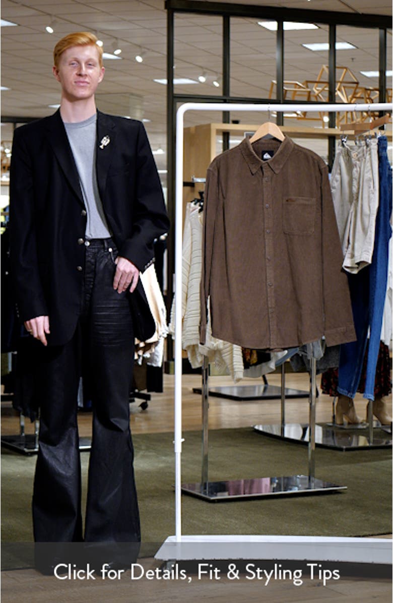 Quiksilver Smoke Trail Corduroy Button-Up Shirt | Nordstrom