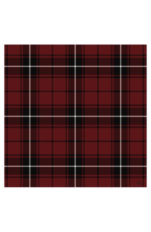 Lauren Ralplh Lauren Light Weight Woven Square Scarf In Red