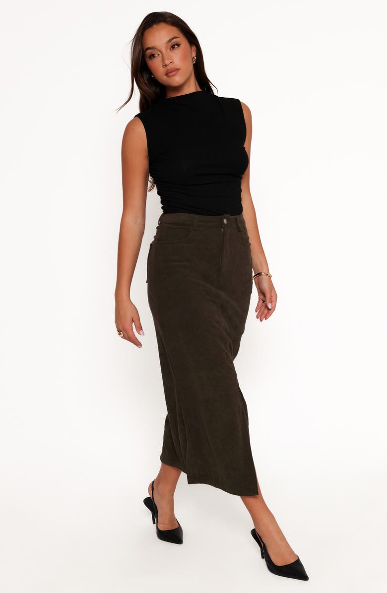 Petal & Pup Myra Corduroy Midi Skirt, Alternate, color,