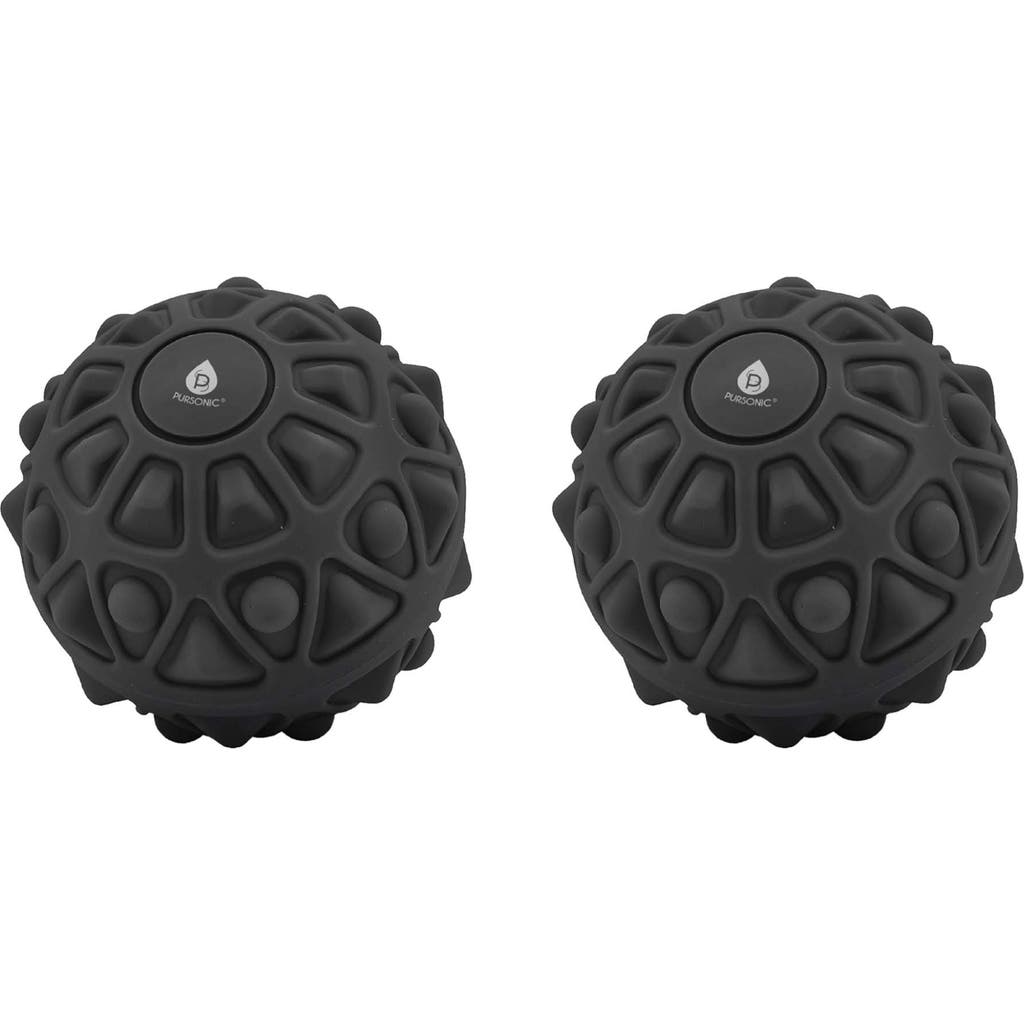 Pursonic 2-pack Vibrating Massage Balls In Black