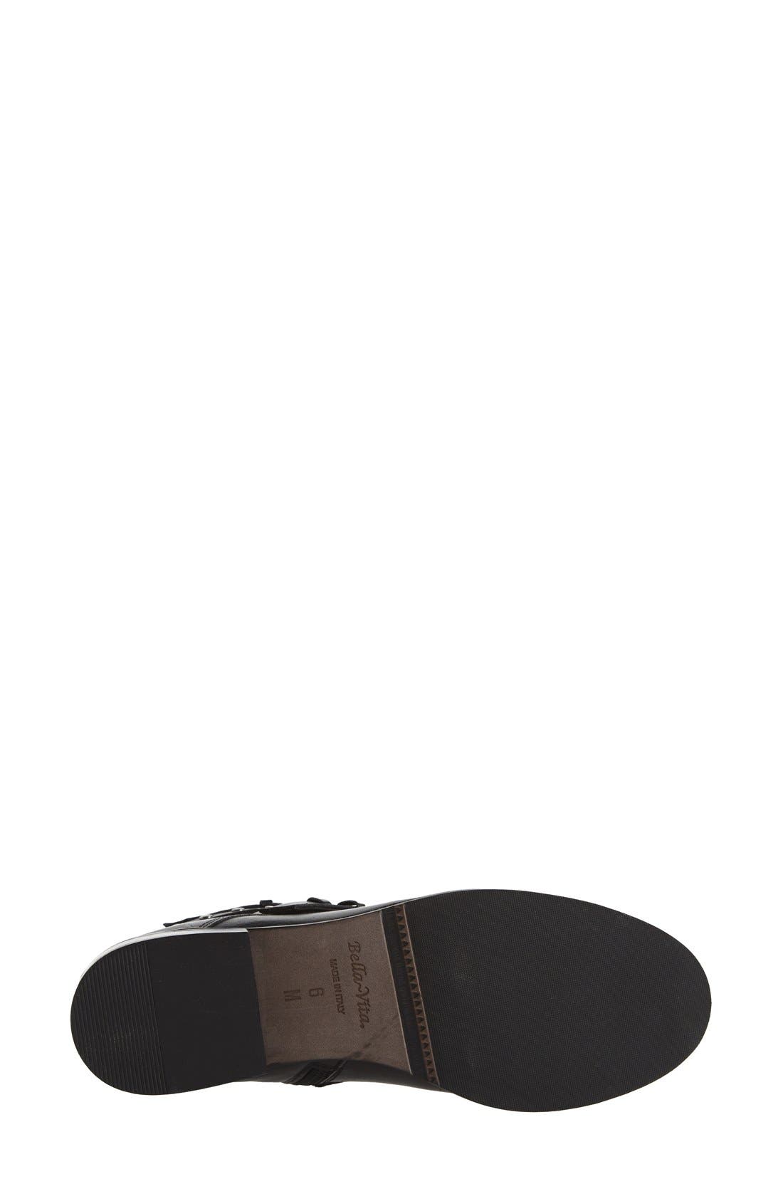 'Mod' Moto Bootie, Alternate, color, BLACK LEATHER