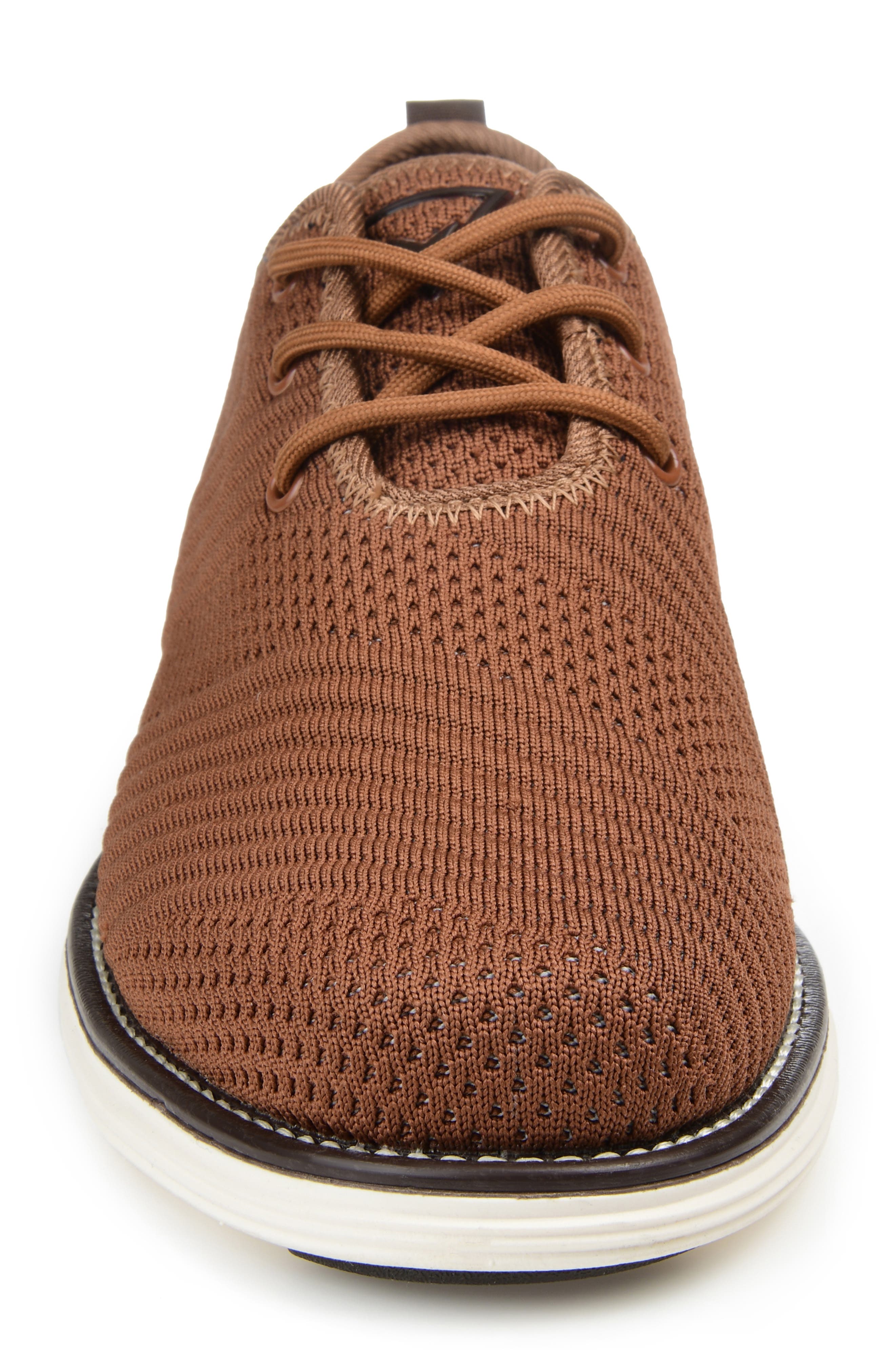 Novak Knit Derby Sneaker - Wide Width, Alternate, color, BROWN