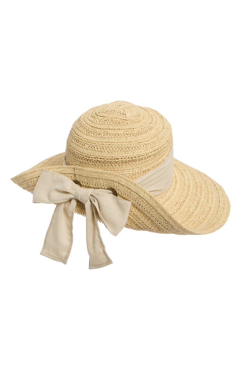 Nine West Flip Up Floppy Hat, Alternate, color,