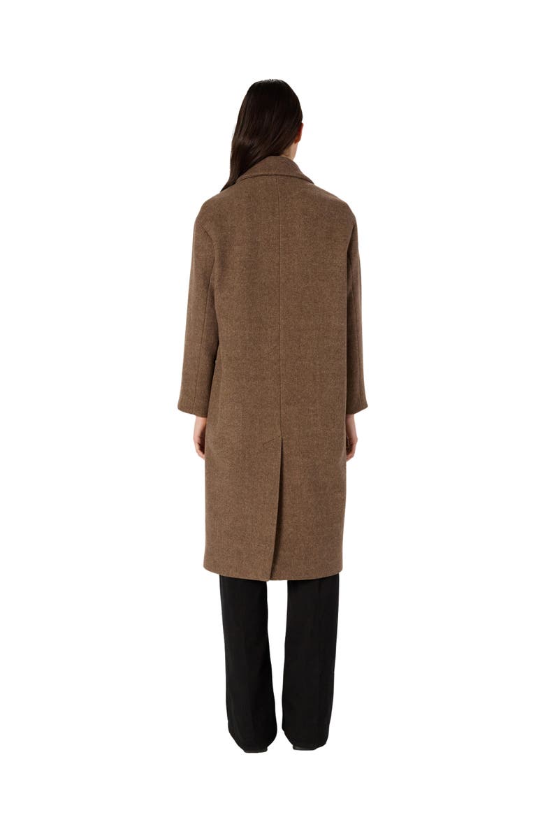 GERARD DAREL Mady Double-Breasted Midi Length Coat, Alternate, color, Brown