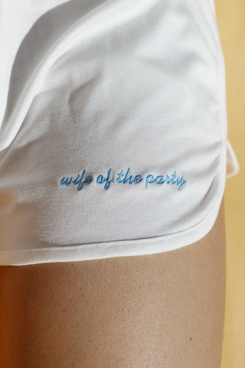 Wifey Shorts, Alternate, color, White