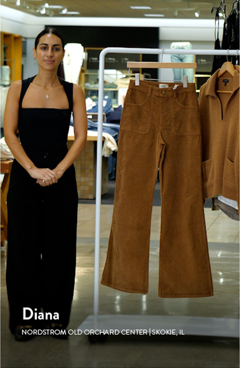 Bridget Flare Stretch Cotton Corduroy Pants, sales video thumbnail