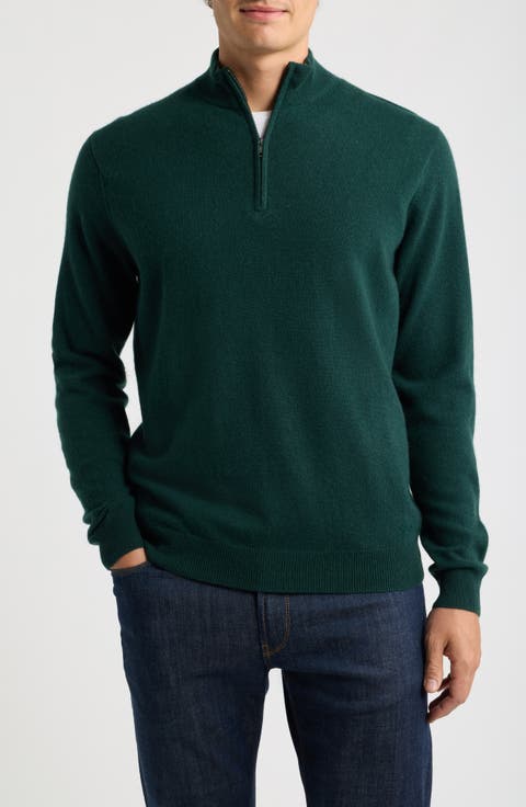 Crown Anniversary Quarter Zip Cashmere Sweater