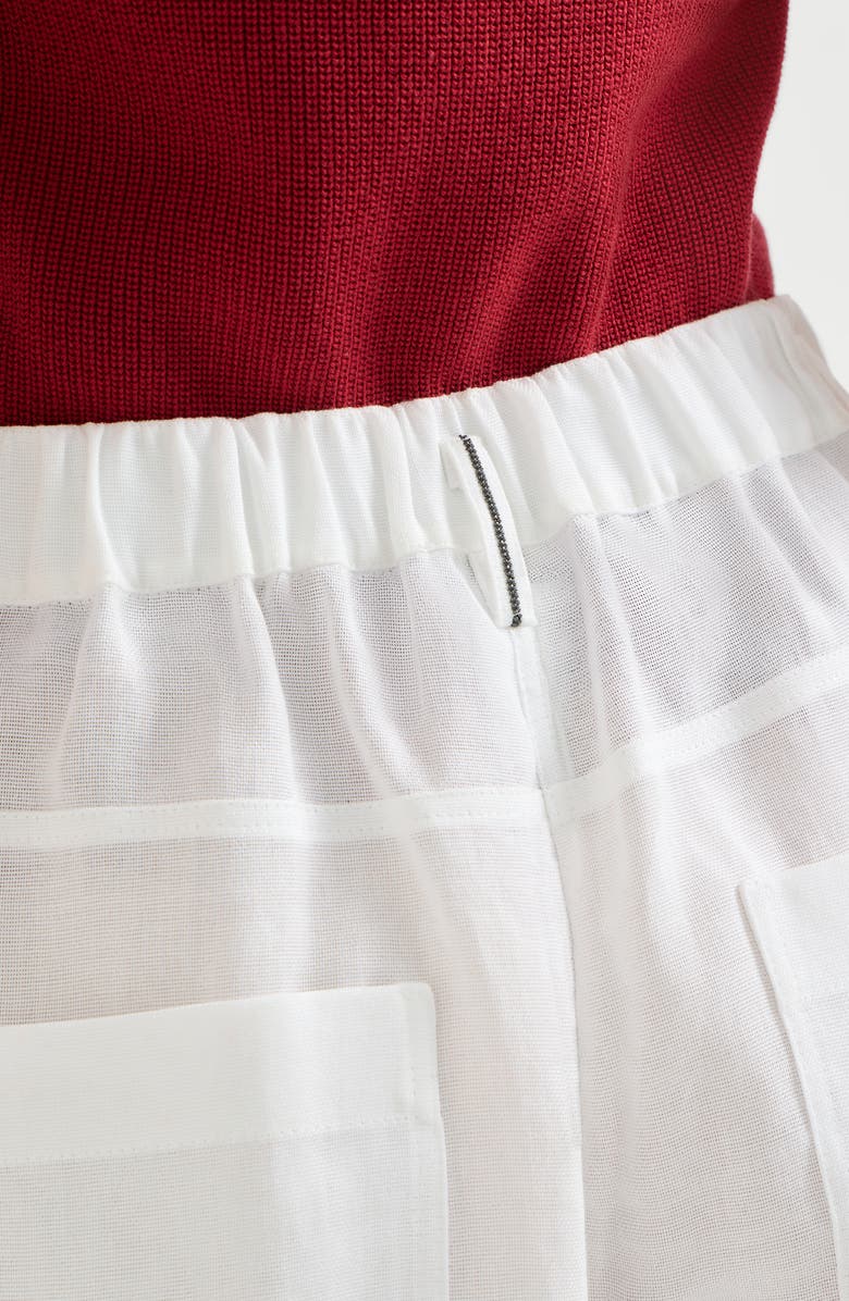 Brunello Cucinelli Pleated A-Line trousers, Alternate, color, White