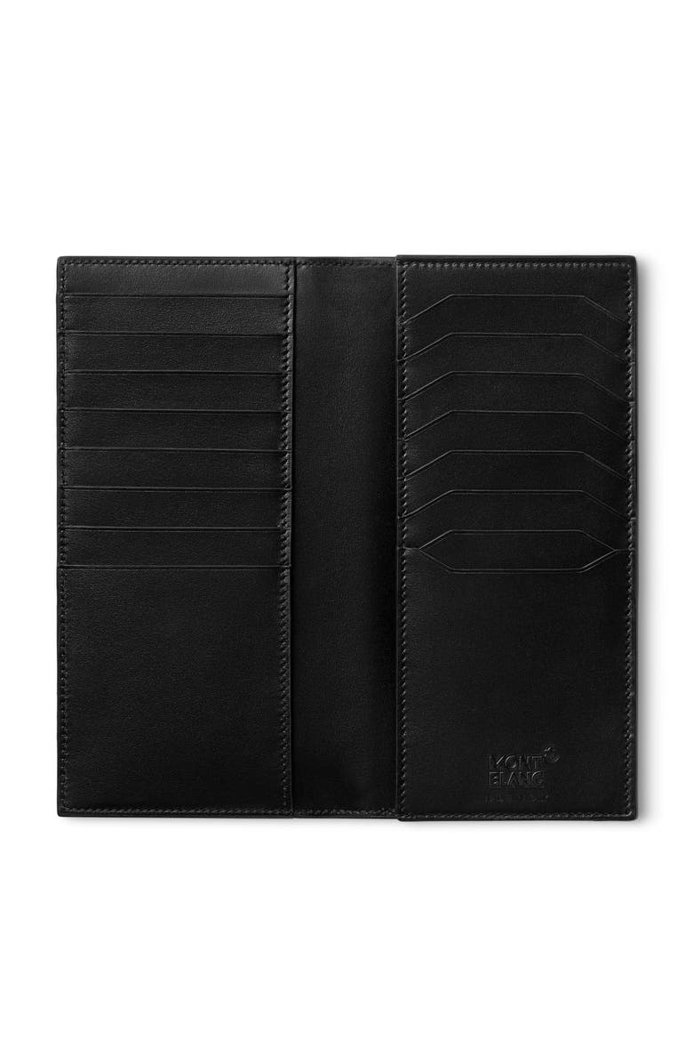 Montblanc Meisterstück Long Leather Wallet, Alternate, color, Black