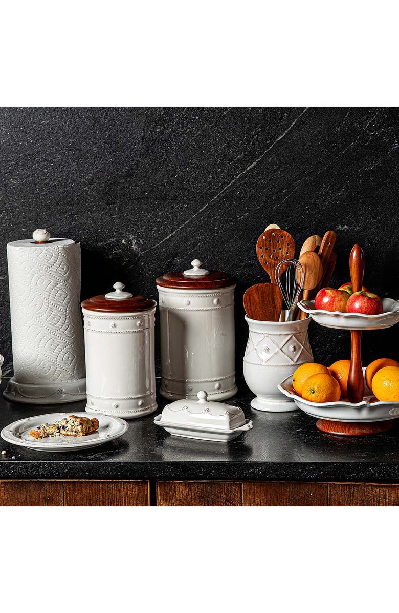 Juliska Berry & Thread Whitewash Ceramic Canister, Alternate, color, Whitewash