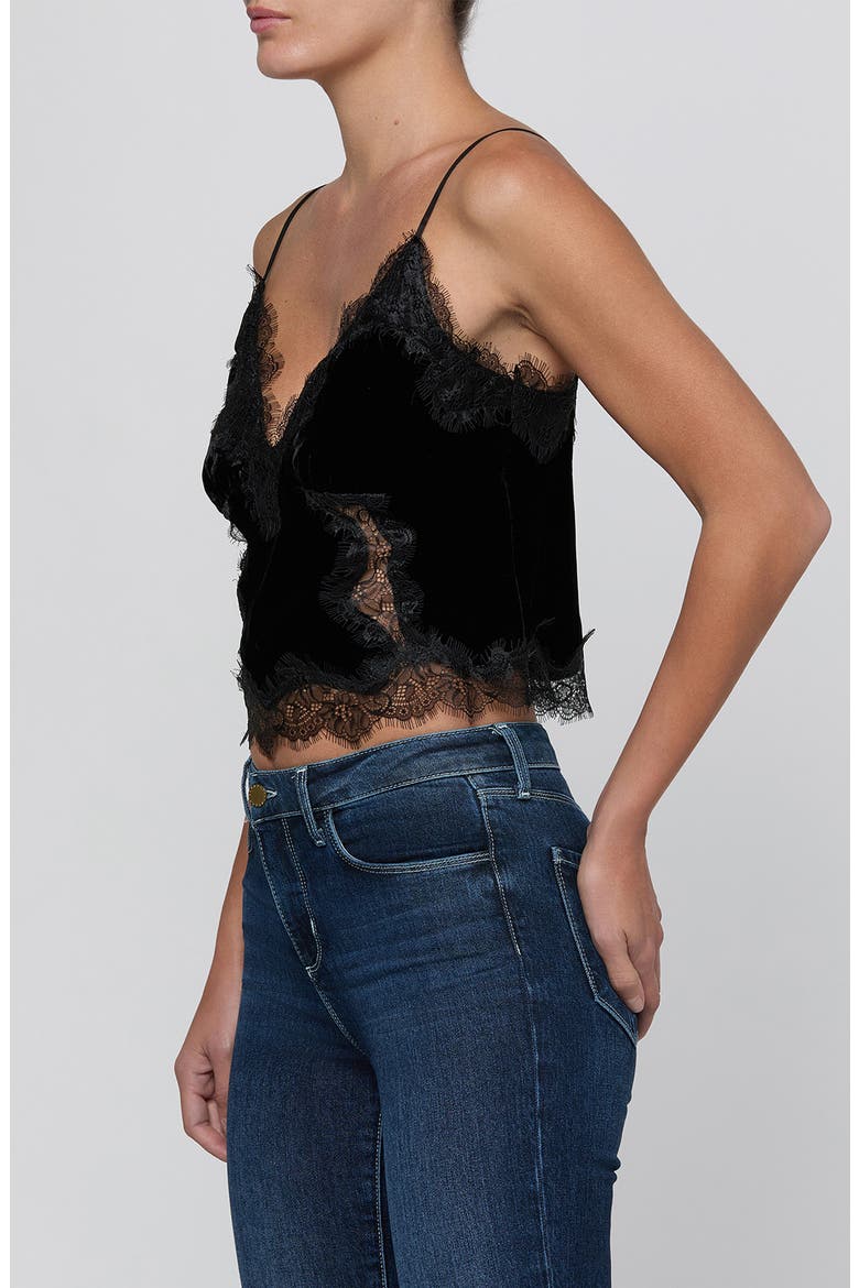 Kimber Lace Inset Camisole, Alternate, color, BLACK