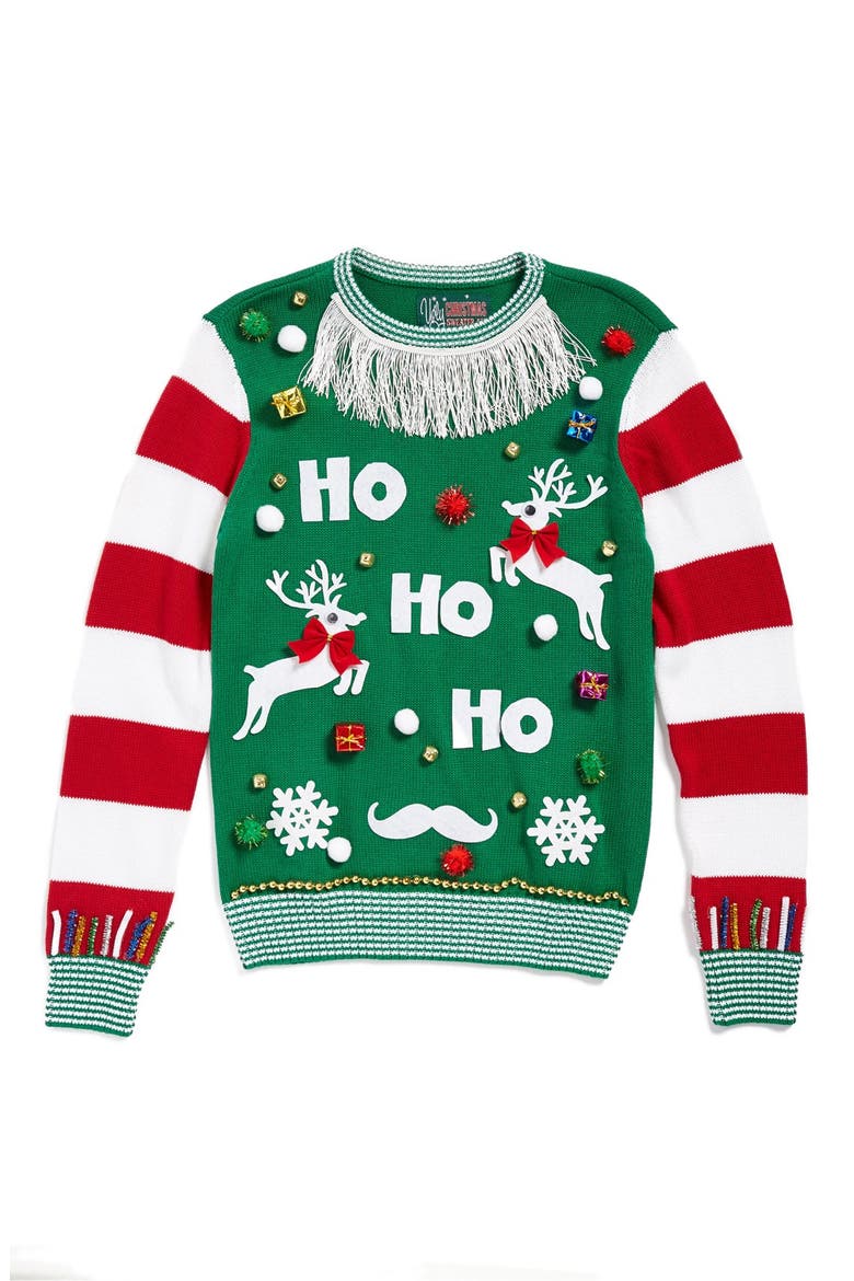 'Make Your Own Ugly Christmas Sweater' Kit, Main, color, EMERALD