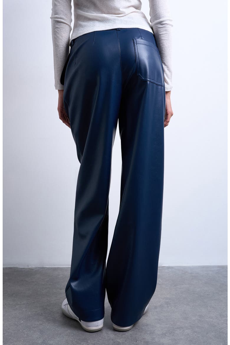 Pleated Straight Leg Pants, Alternate, color, NAVY