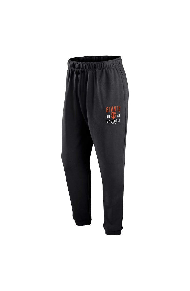 FANATICS Men's Fanatics Branded Black San Francisco Giants Go Overboard Fleece Sweatpants, Alternate, color,