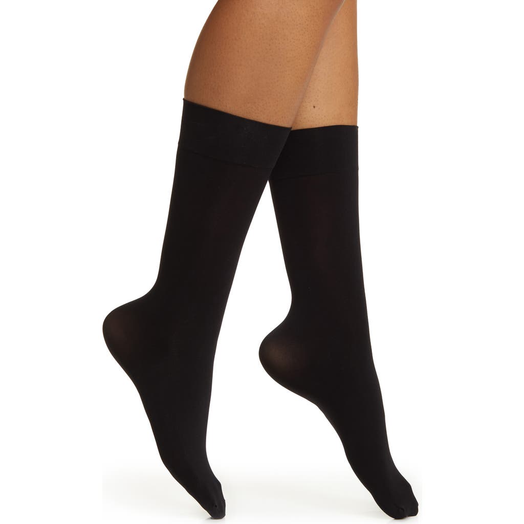 Hue 3-Pack Opaque Stretch Nylon Socks in Black  product