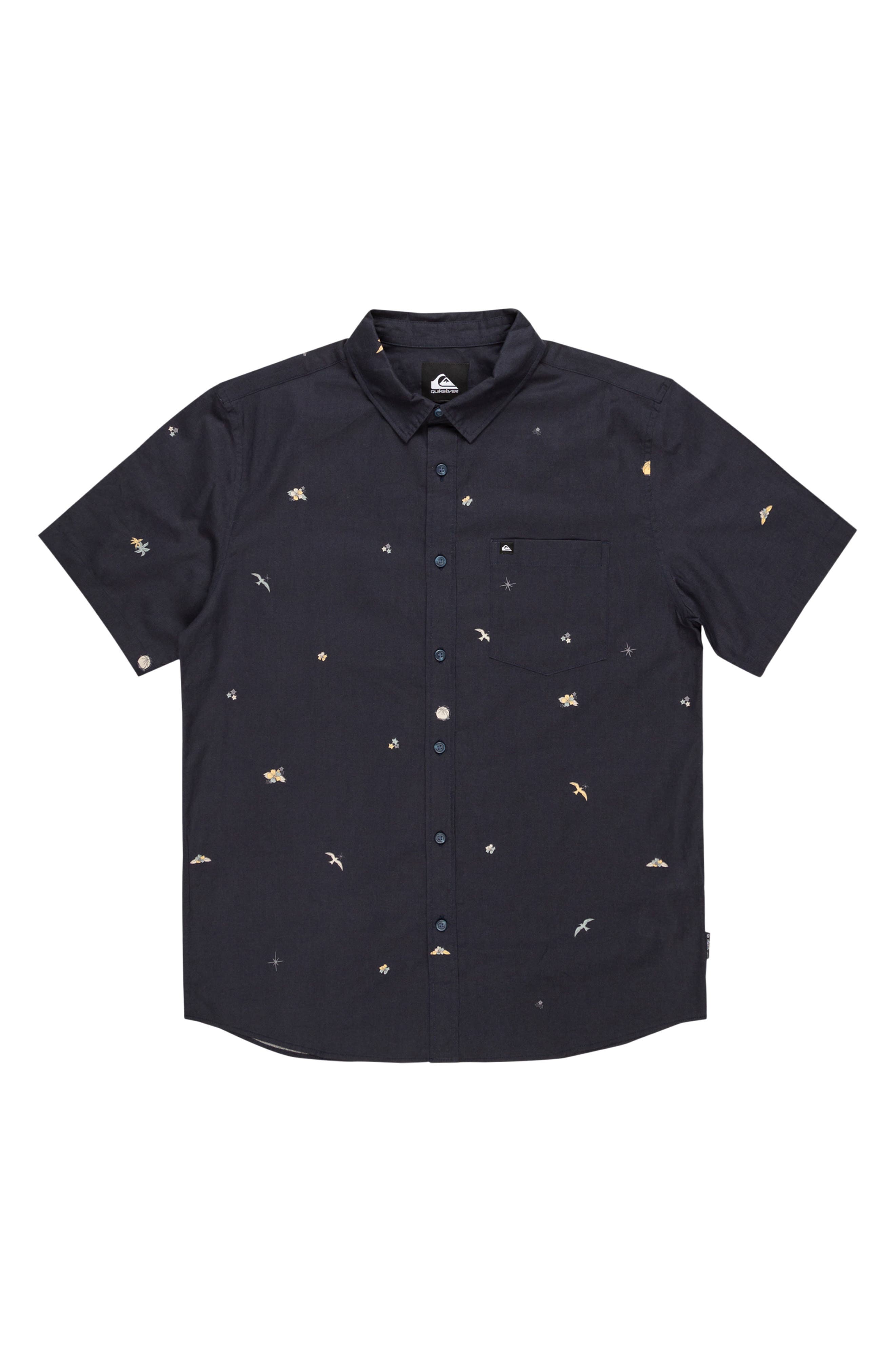 Quiksilver Apero Tropic Short Sleeve Cotton Button-Up Shirt