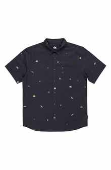 Quiksilver Apero Tropic Short Sleeve Cotton Button-Up Shirt