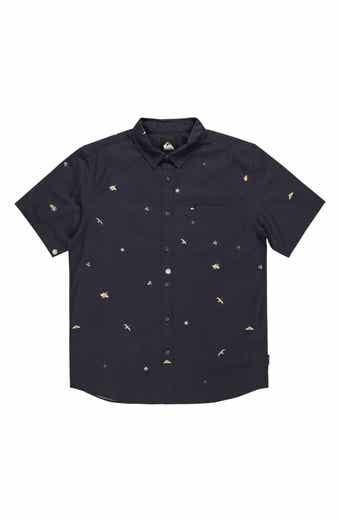 Quiksilver Apero Tropic Short Sleeve Cotton Button-Up Shirt