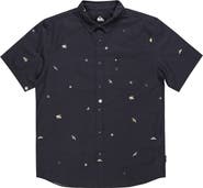 Quiksilver Apero Tropic Short Sleeve Cotton Button-Up Shirt