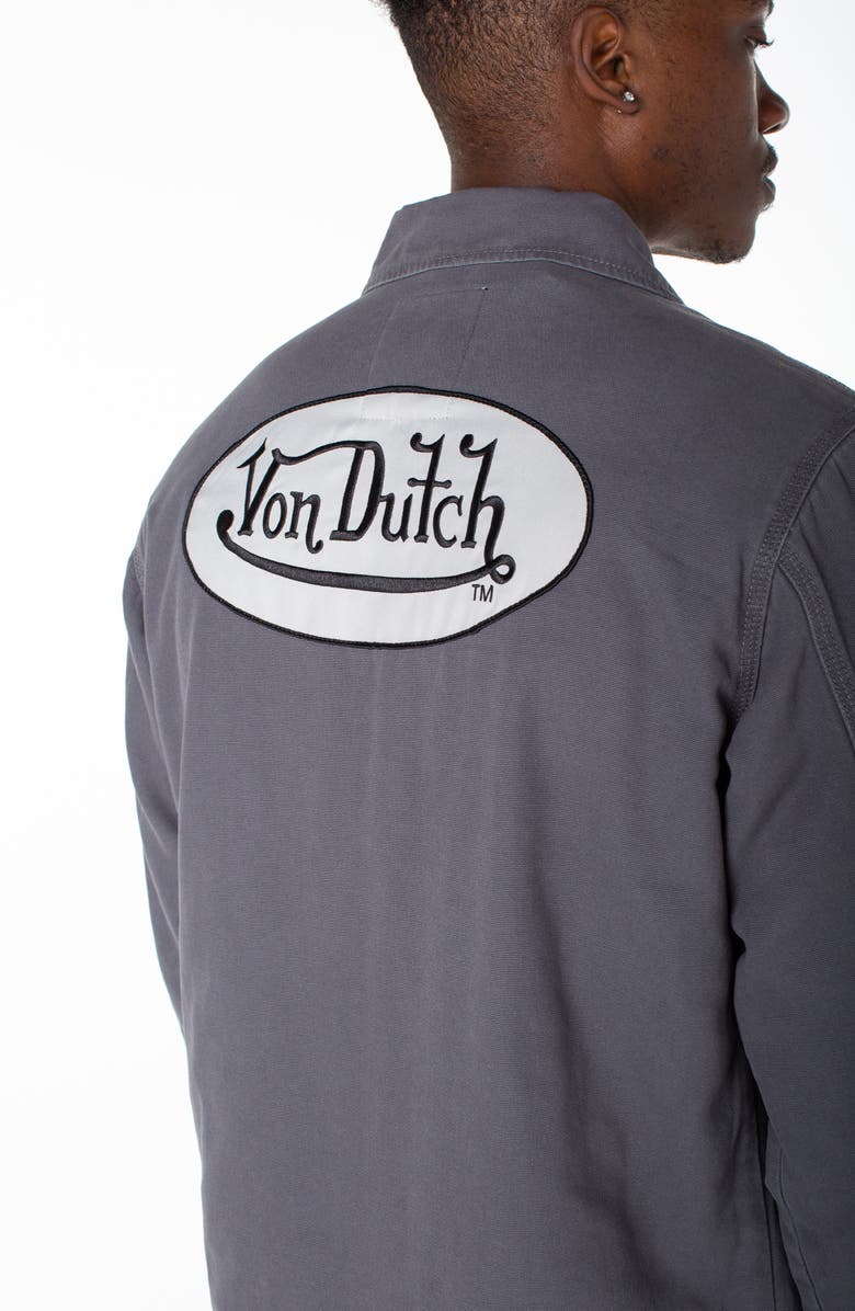 Von Dutch East Patch Collar Quilted Worker Jacket, Alternate, color, Wisp Tone