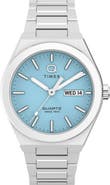 Timex® Q Continental Blue Dial Bracelet Watch, 39mm