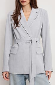 Good American Essential Belted Suit Blazer