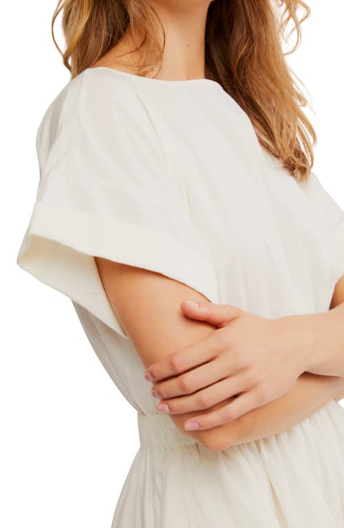 Free People Full Time Fun Cotton Poplin Minidress In White