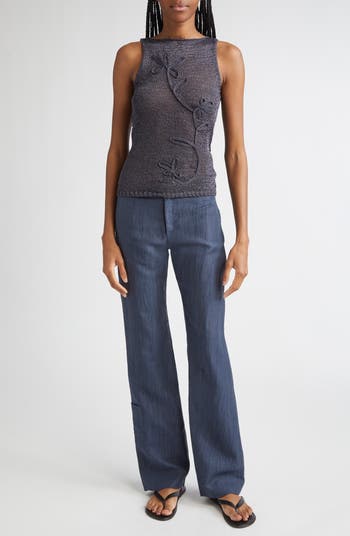 Paloma Wool Shake Crinkled Linen Blend Straight Leg Pants