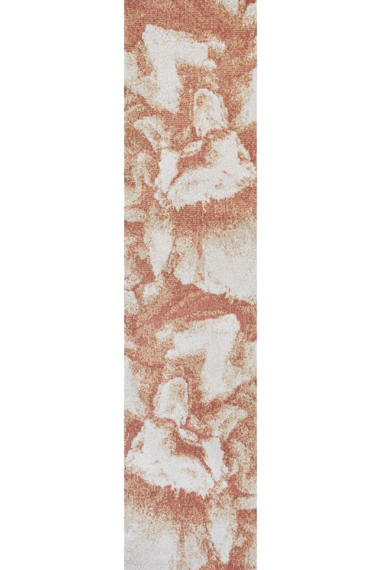 Petalo Abstract Two-Tone Modern Area Rug, Alternate, color, Orange/Cream