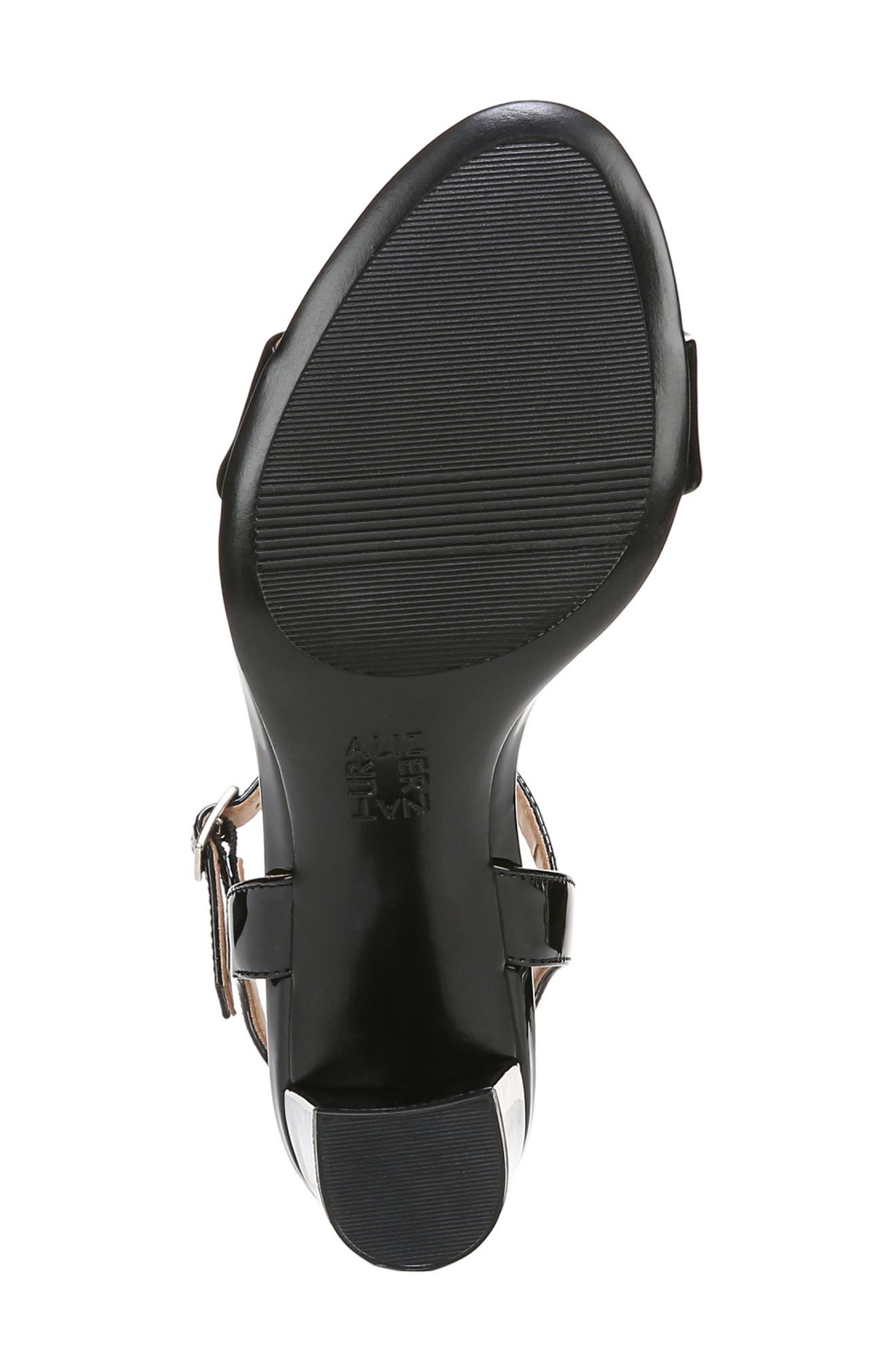 Naturalizer Bristol Ankle Strap Sandal - Wide Width Available, Alternate, color, Black Patent Faux Leather