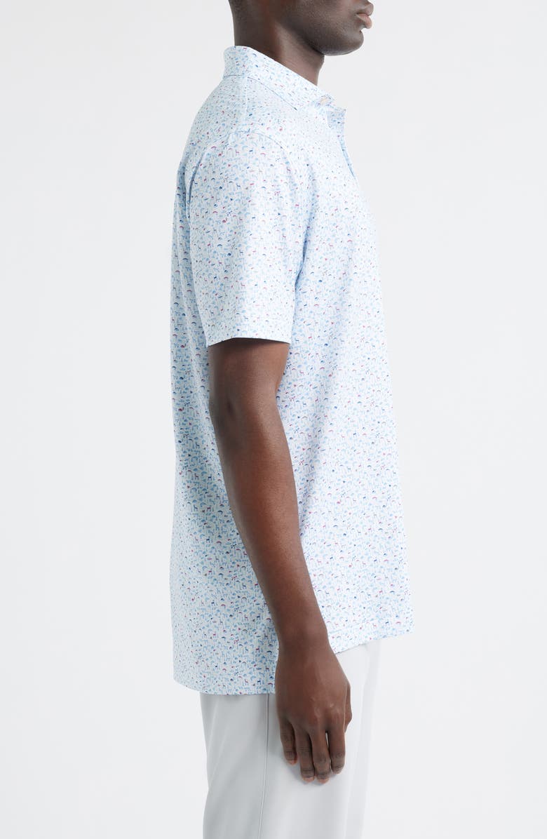 Peter Millar On the Hunt Performance Jersey Polo, Alternate, color, White