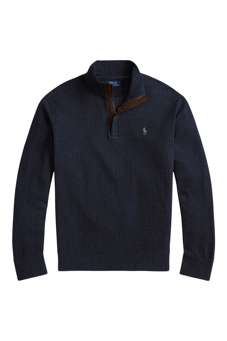 Polo Ralph Lauren Houndstooth Luxury Cotton Blend Quarter Zip