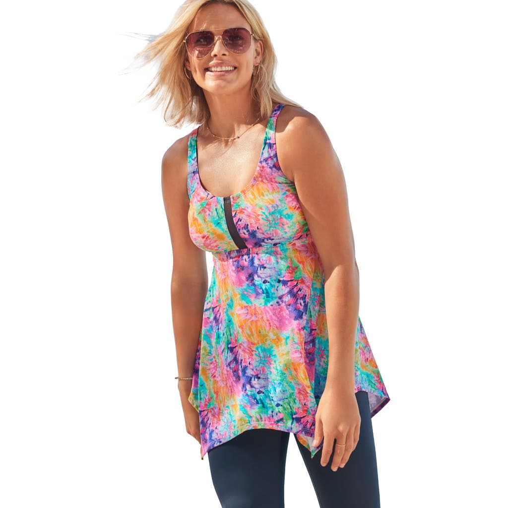 Swim 365 Longer-length Tankini Top In Multi