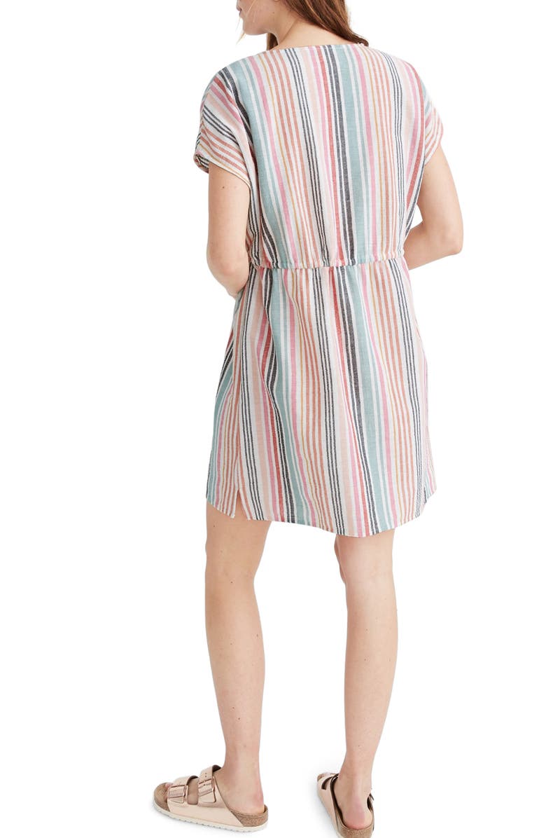 Madewell Drawstring Cover-Up Tunic Dress, Alternate, color,