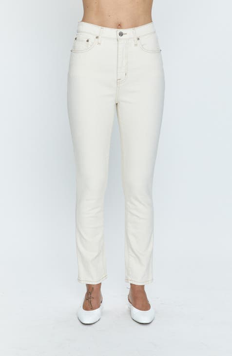 Kate High Waist Slim Straight Leg Jeans (East Side)