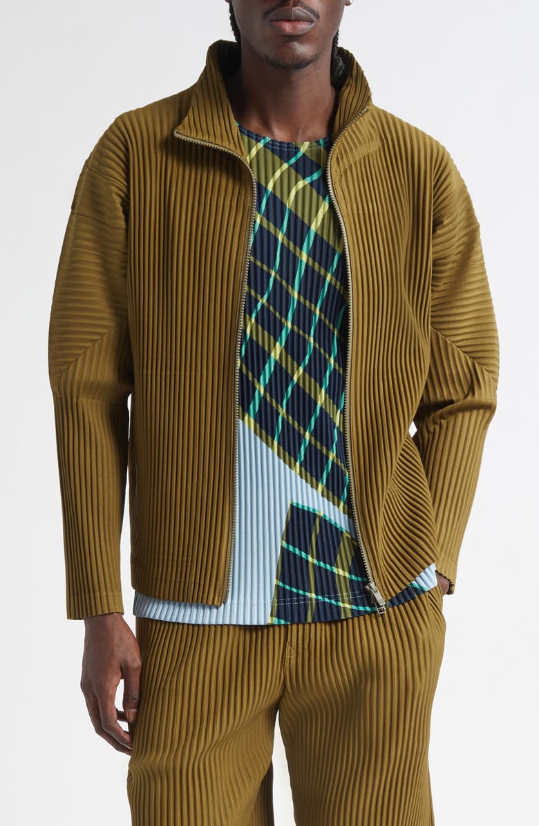 Homme Plissé Issey Miyake Monthly Colors Pleated Full Zip Jacket, Main, color,