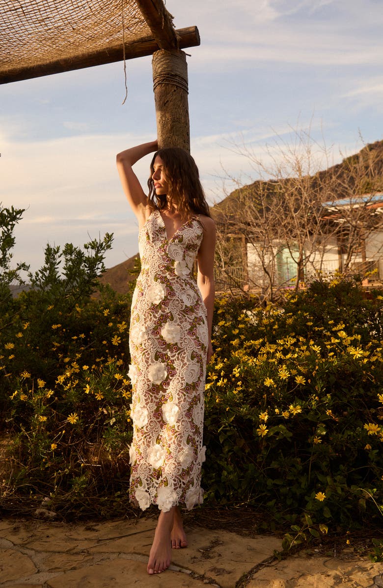 HELSI Norah Embroidered Lace Overlay Cocktail Dress, Alternate, color, 