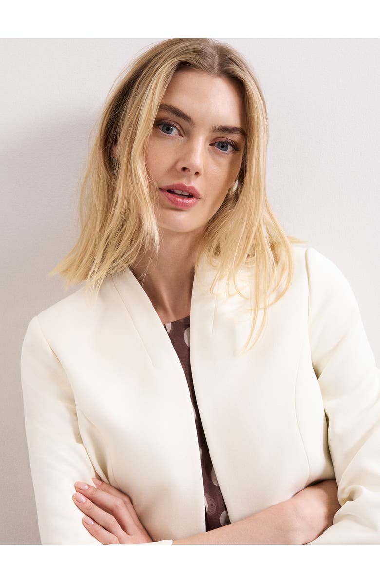 Phase Eight Catherine Collarless Jacket, Alternate, color, Cream