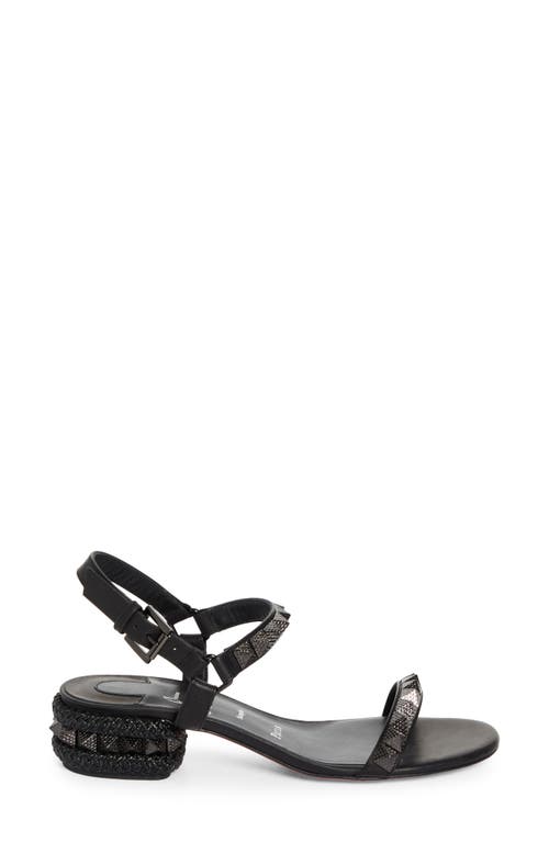 Christian Louboutin Pyrasand 30 Leather Sandals In Black