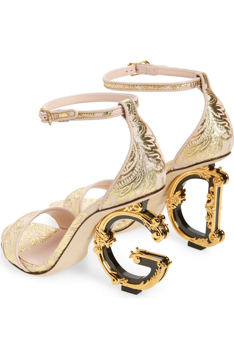 Dolce&Gabbana Keira Baroque DG Heel Sandal, Alternate, color,