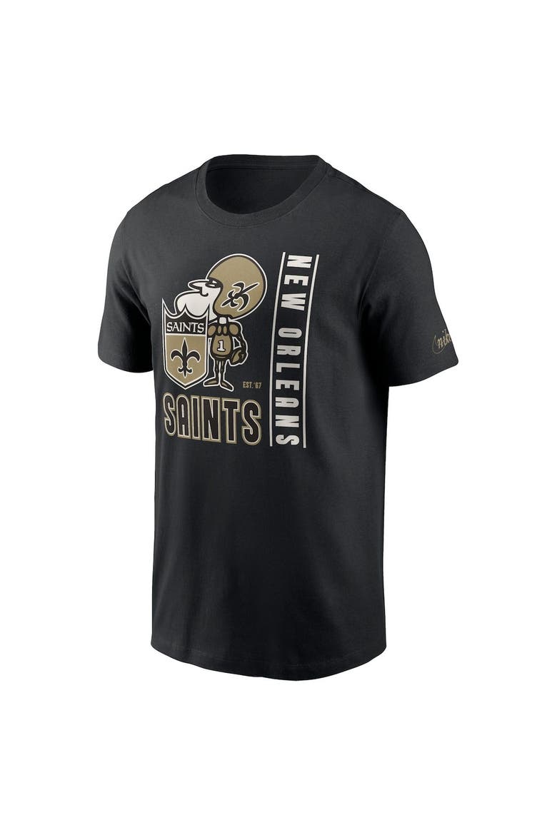 Men's Nike  Black New Orleans Saints Lockup Essential T-Shirt, Alternate, color, Black