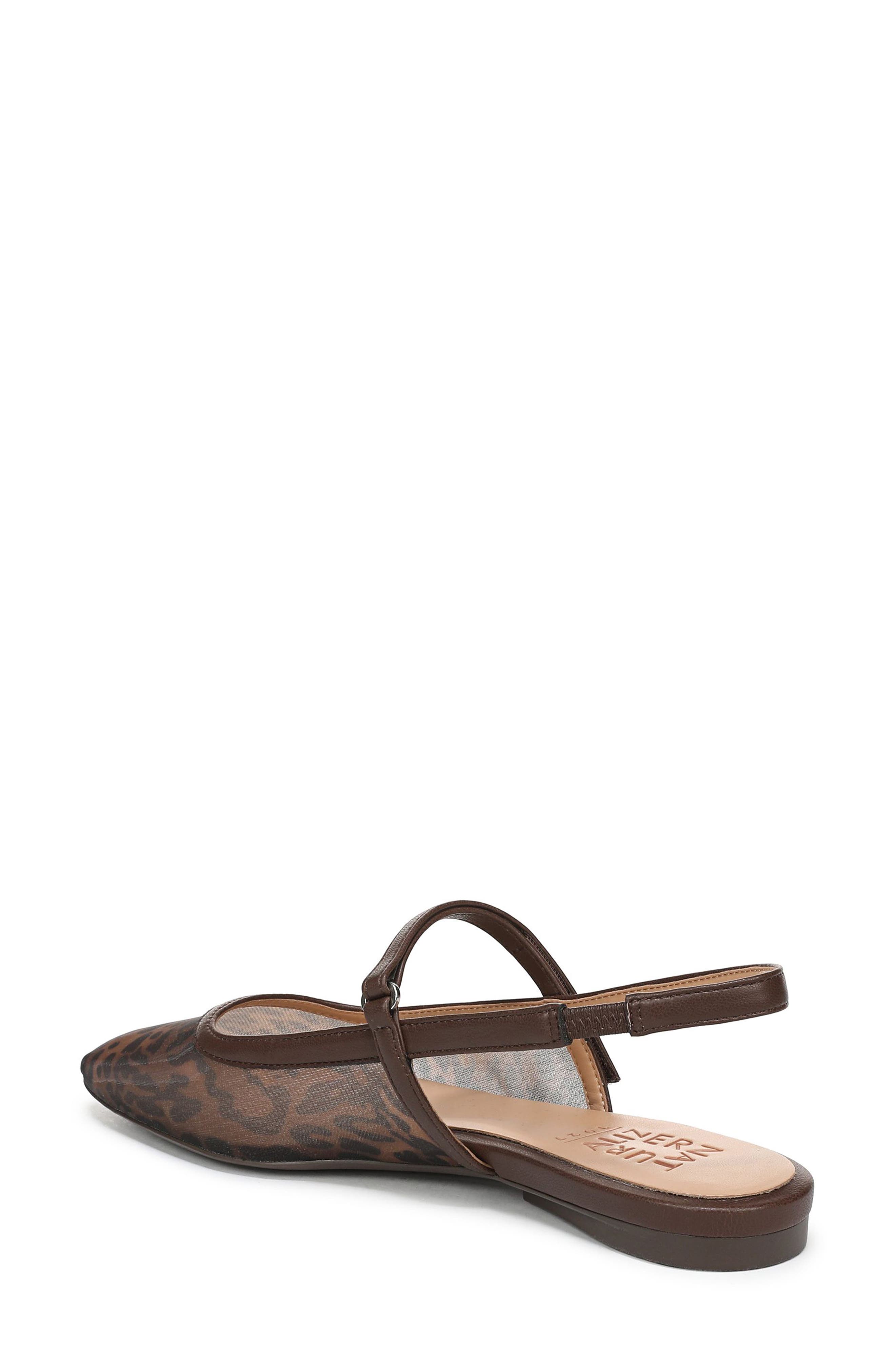 Naturalizer Connie Slingback Flat, Alternate, color, Dark Brown/ Black