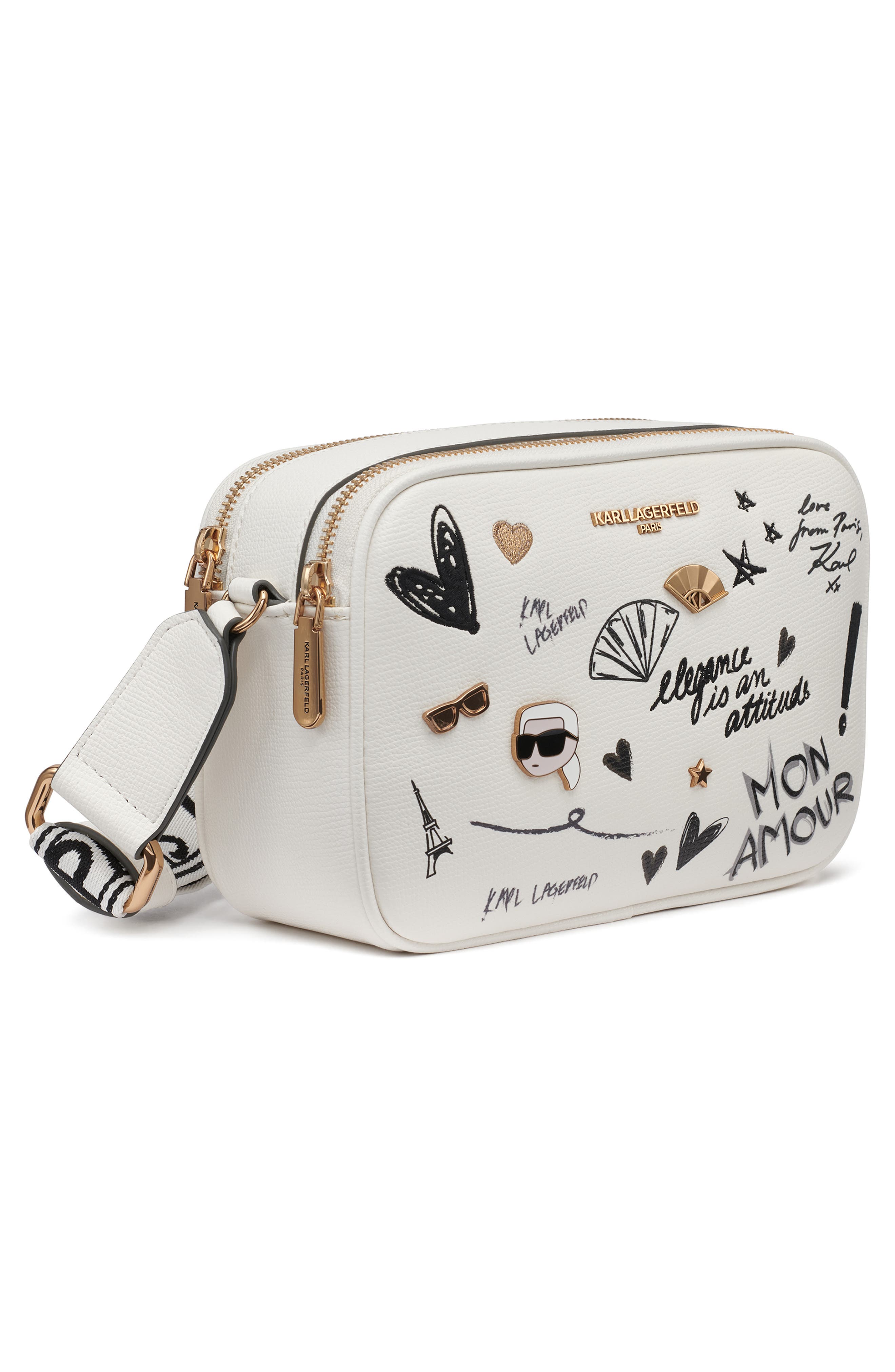 Maybelle Faux Leather Crossbody, Alternate, color, WINTER WHITE/ SILVER