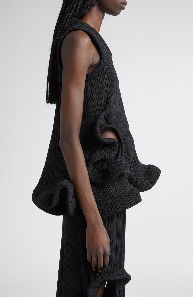 MELITTA BAUMEISTER Foam Ruffle Hole Pleated Top, Alternate, color,