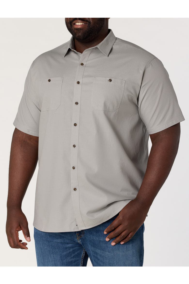 Textured Solid Sport Shirt, Main, color, GRIFFIN GREY