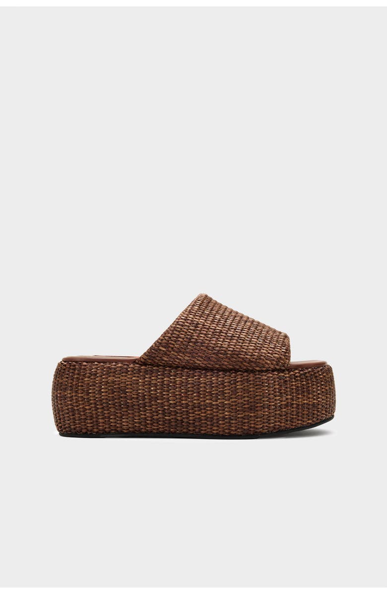 SIMONMILLER Raffia Cloudy Platform, Main, color, Chocolate